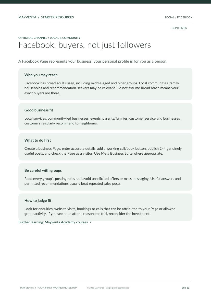 Choose your social channels